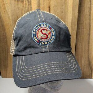 Spokane Indians 47 Brand Closer Mesh Flex Fitted OSFA Hat Cap MLB Baseball Blue